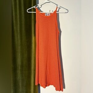 90s Orange Striped Dress